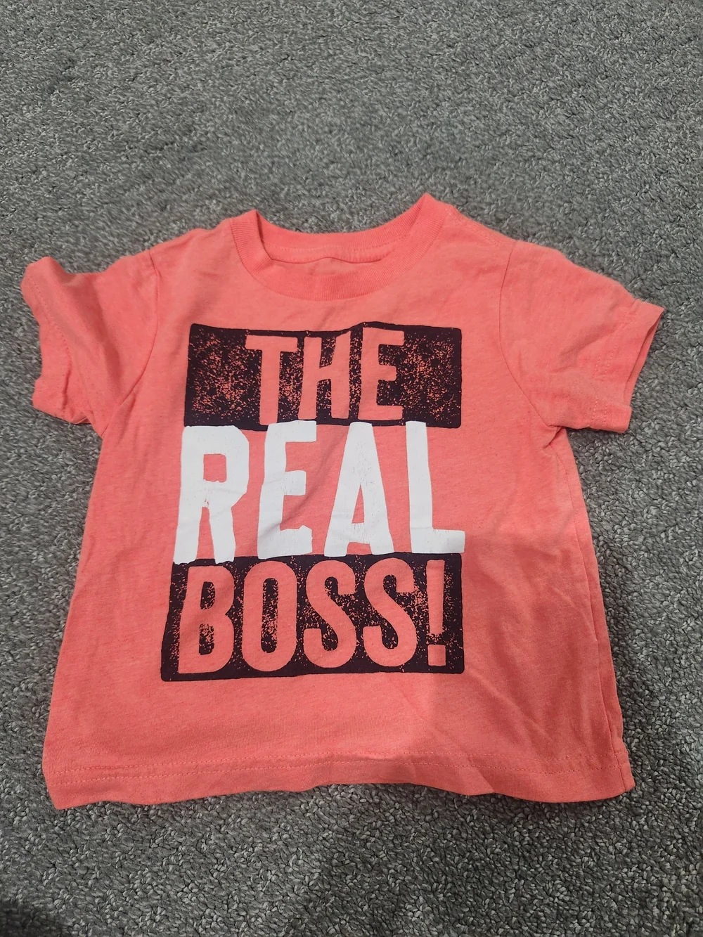 The Children's Place Coral Graphic 'The Real Boss' Tee 12-18mth